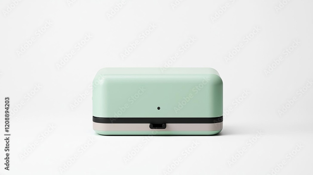 a vacuum sealer, eco-friendly packaging device, Scandinavian design, pastel green finish, isolated on white background a vacuum sealer, eco-friendly packaging device, Scandinavian design, pastel green finish, isolated on white background