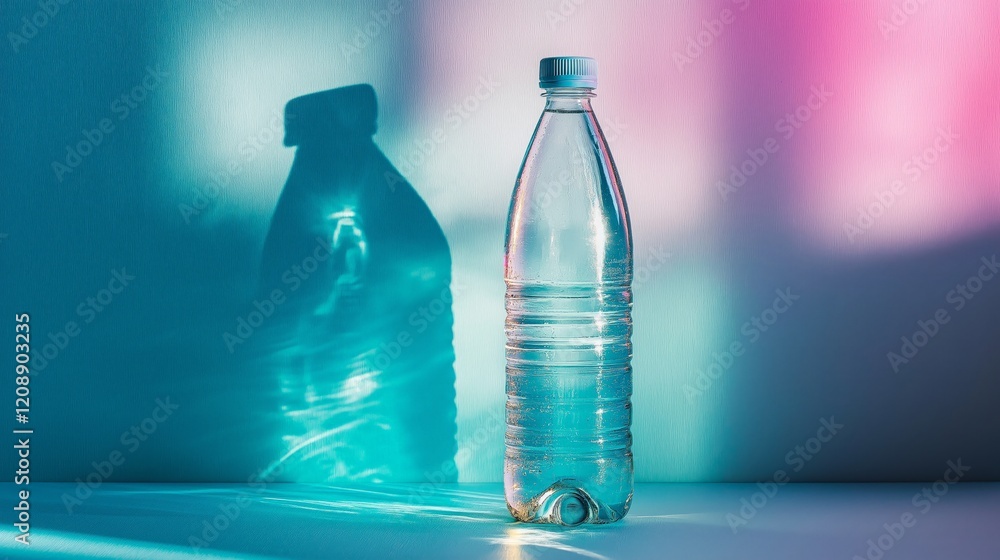 Elegant Water Bottle Product Photography - Hydration, Active Lifestyle, Sports, and Wellness Marketing and Advertising Concepts