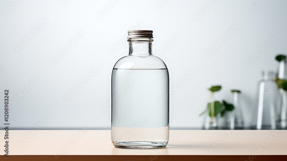 Elegant Water Bottle Product Photography - Hydration, Active Lifestyle, Sports, and Wellness Marketing and Advertising Concepts