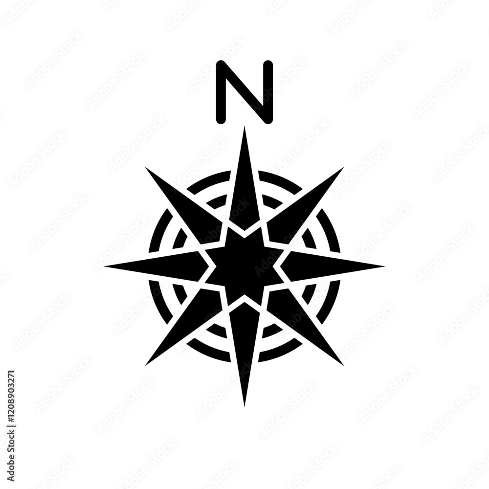 Obraz premium Compass icon design template