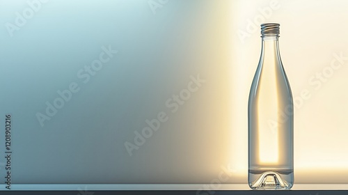 Elegant Water Bottle Product Photography - Hydration, Active Lifestyle, Sports, and Wellness Marketing and Advertising Concepts