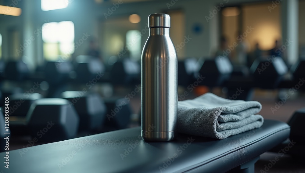 Elegant Water Bottle Product Photography - Hydration, Active Lifestyle, Sports, and Wellness Marketing and Advertising Concepts