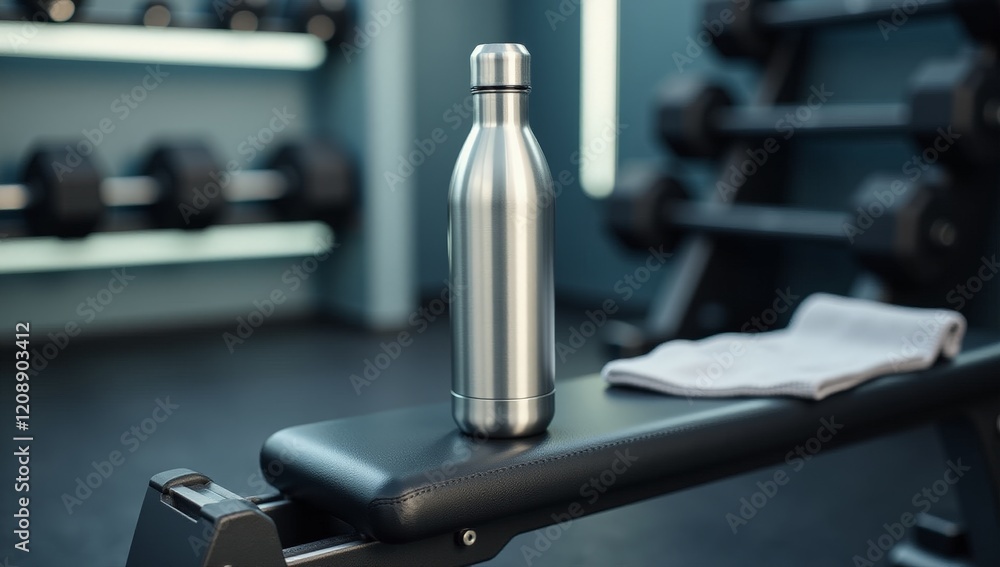 Elegant Water Bottle Product Photography - Hydration, Active Lifestyle, Sports, and Wellness Marketing and Advertising Concepts