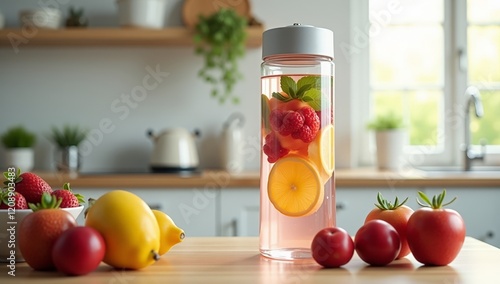 Wallpaper Mural Elegant Water Bottle Product Photography - Hydration, Active Lifestyle, Sports, and Wellness Marketing and Advertising Concepts Torontodigital.ca