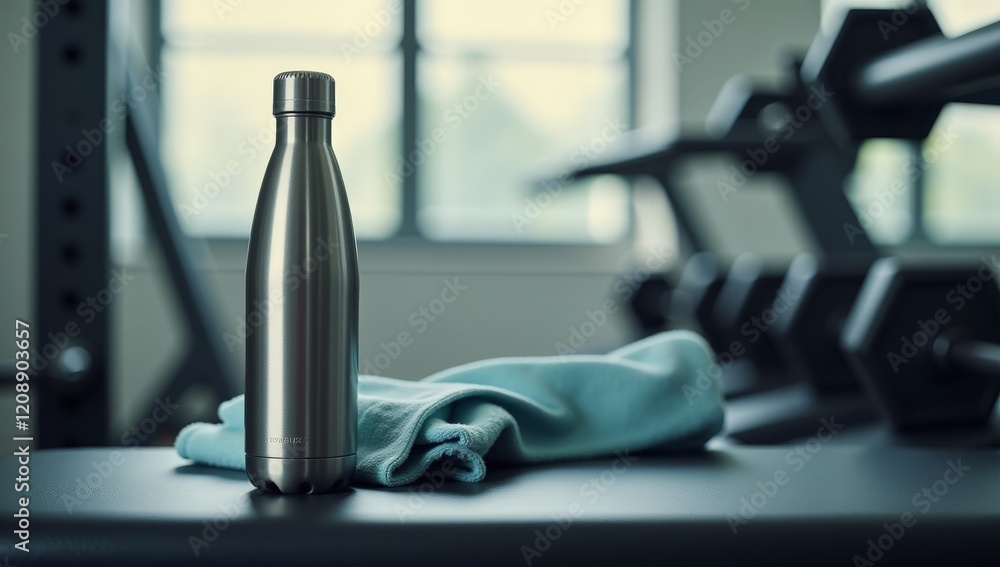 Elegant Water Bottle Product Photography - Hydration, Active Lifestyle, Sports, and Wellness Marketing and Advertising Concepts