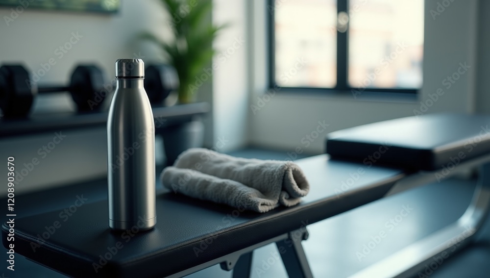 Elegant Water Bottle Product Photography - Hydration, Active Lifestyle, Sports, and Wellness Marketing and Advertising Concepts