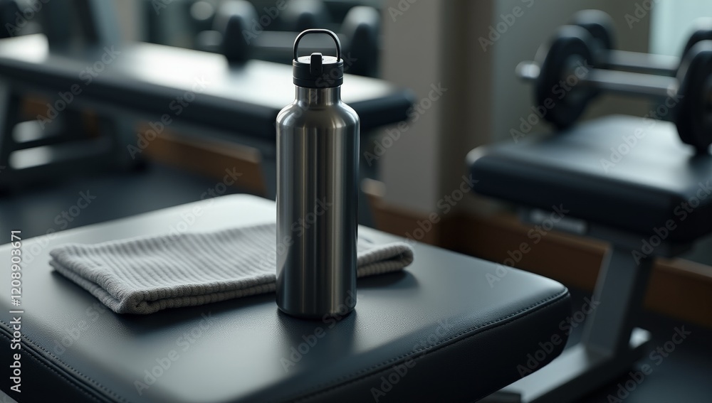 Elegant Water Bottle Product Photography - Hydration, Active Lifestyle, Sports, and Wellness Marketing and Advertising Concepts