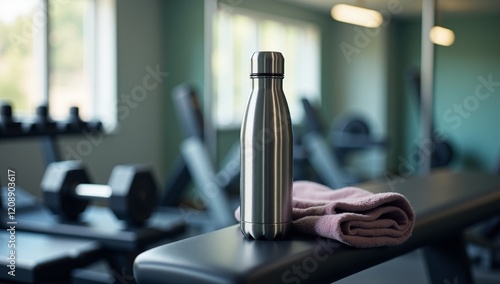 Elegant Water Bottle Product Photography - Hydration, Active Lifestyle, Sports, and Wellness Marketing and Advertising Concepts