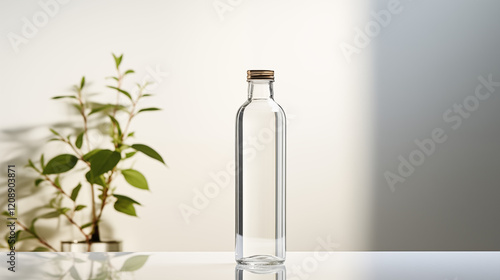 Elegant Water Bottle Product Photography - Hydration, Active Lifestyle, Sports, and Wellness Marketing and Advertising Concepts