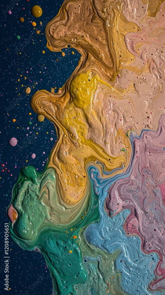 Abstract Colorful Paint Swirl Texture Background Abstract Colorful Paint Swirl Texture Background