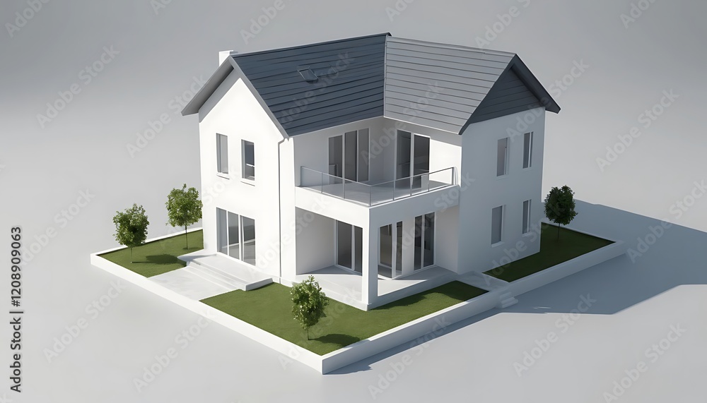 Modern Two Story House Architectural Model Design Modern Two Story House Architectural Model Design