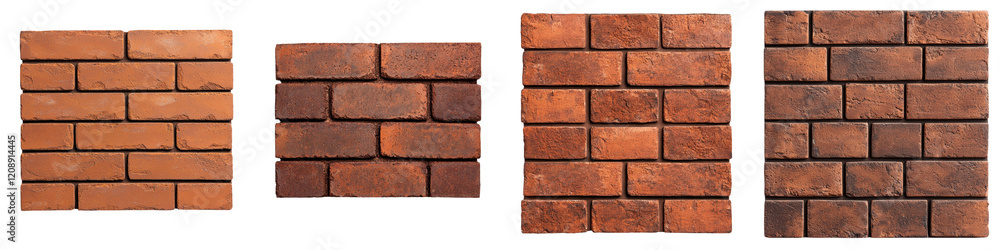 Fototapeta premium Weathered and Textured Brick Wall Patterns in Various Shades of Brown and Red Creating an Architectural Background for Creative Design Renovation and Interior Decor