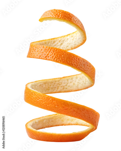 fresh orange peel isolated on transparent background png