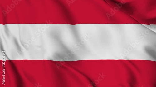 waving texture flag of austria. Seamless looping time-lapse virtual 4k video animation background