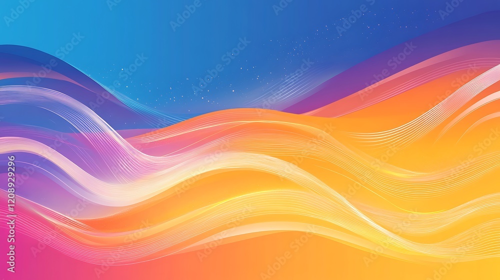 Abstract Colorful Waves Design Background Image Abstract Colorful Waves Design Background Image