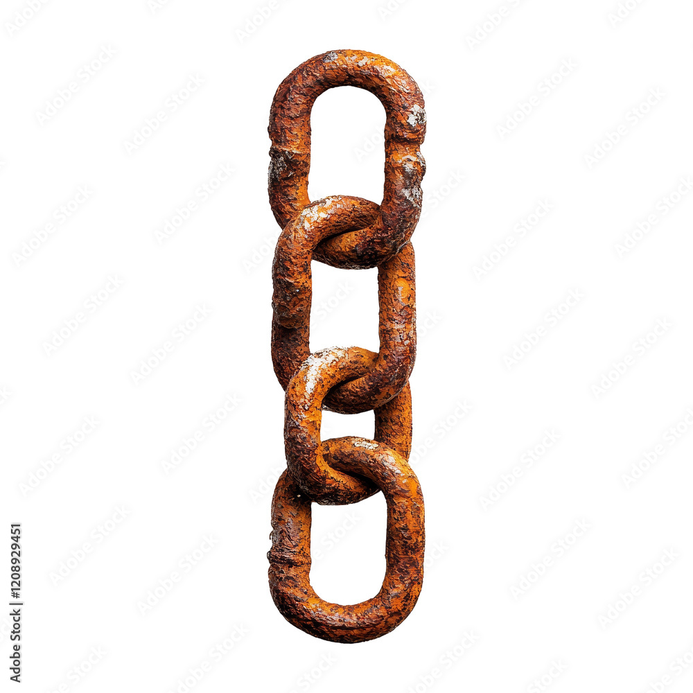 Rusty chain links industrial setting close-up textured Rusty chain links industrial setting close-up textured