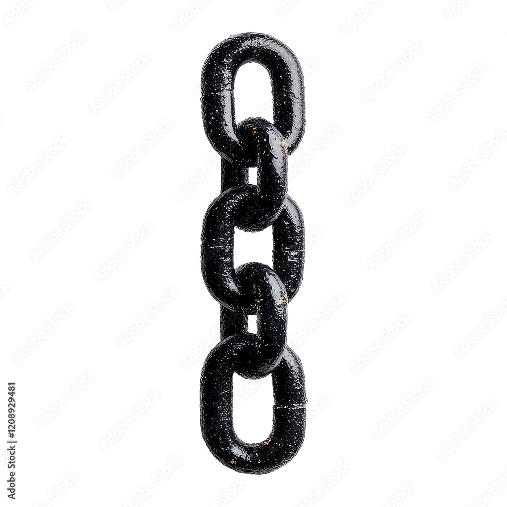 Connecting links in industrial chains a close-up Connecting links in industrial chains a close-up