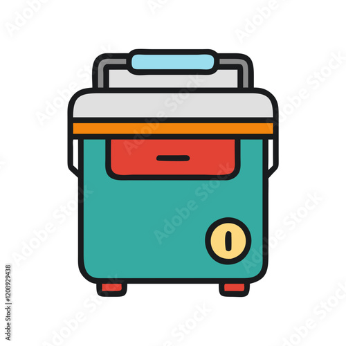 portable cooler icon design