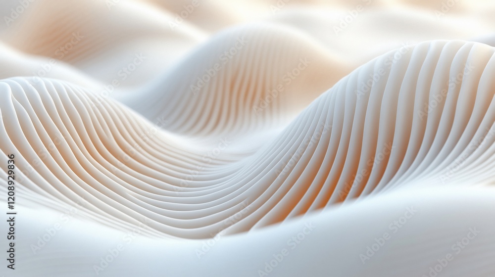 Abstract wavy, layered, cream-colored 3D background. Abstract wavy, layered, cream-colored 3D background.