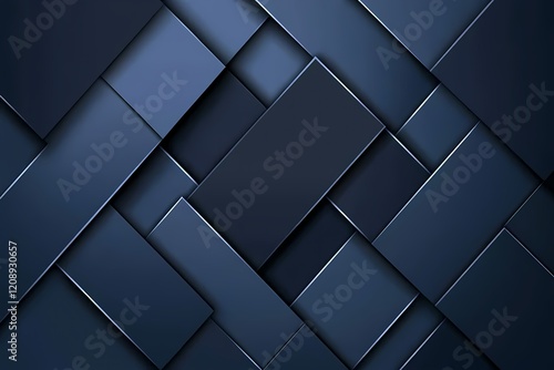 Wallpaper Mural Abstract Dark Blue Rectangular Geometric Pattern Design Torontodigital.ca