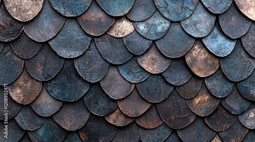 Wallpaper Mural Dark copper scale texture background Torontodigital.ca