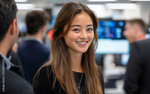 Wallpaper Mural Smiling young woman at a business event. Torontodigital.ca