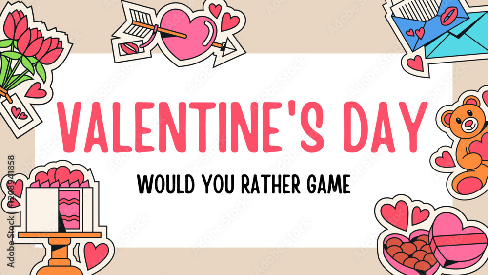 Fototapeta premium Happy Valentine's Day Vector Files