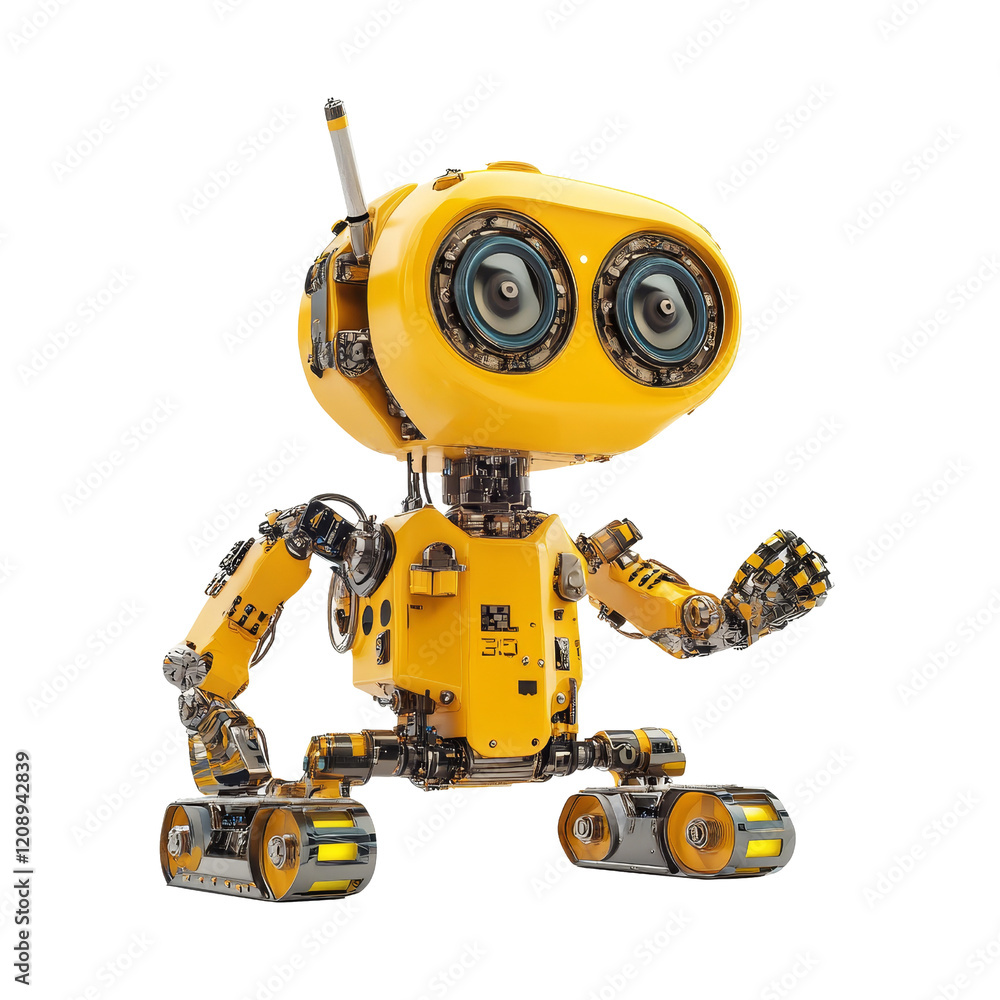Robot action in urban environment digital art scene Robot action in urban environment digital art scene