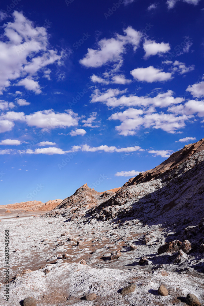 Salt Mountain Range, Valle de la Luna, Atacama desert, San Pedro de Atacama, Chile Salt Mountain Range, Valle de la Luna, Atacama desert, San Pedro de Atacama, Chile
