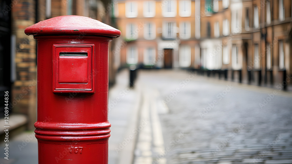 A close-up of a historic red mailbox on a British street, capturing the classic design and iconic features of British postal heritage.
A close-up of a historic red mailbox on a British street, capturing the classic design and iconic features of British postal heritage.