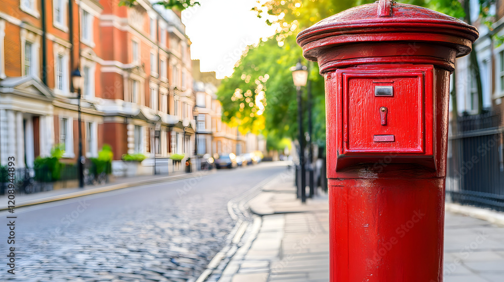 A close-up of a historic red mailbox on a British street, capturing the classic design and iconic features of British postal heritage.
A close-up of a historic red mailbox on a British street, capturing the classic design and iconic features of British postal heritage.