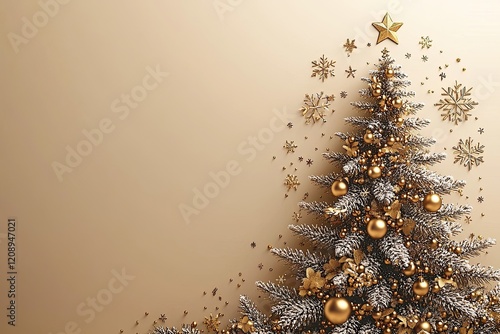 Elegant Gold Christmas Tree Festive Decor