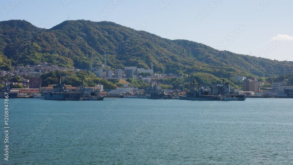 Kure City, Japan Maritime Self Defense Force Harbor, Hiroshima Prefecture Kure City, Japan Maritime Self Defense Force Harbor, Hiroshima Prefecture