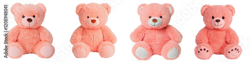 Charming collection of soft and cuddly plush teddy bears in a beautiful shade of pink perfect for adding a touch of warmth and whimsy to a nursery child s room or as a thoughtful gift photo