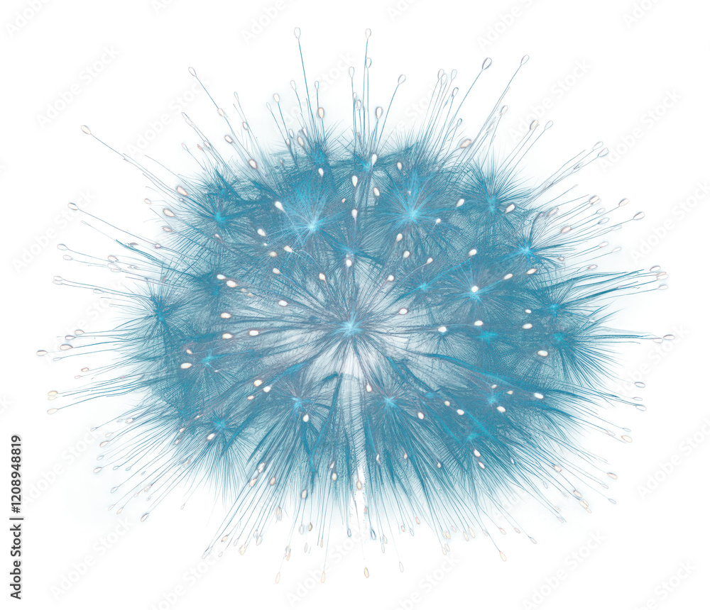 Fototapeta premium PNG Blue fireworks celebration chandelier atmosphere.