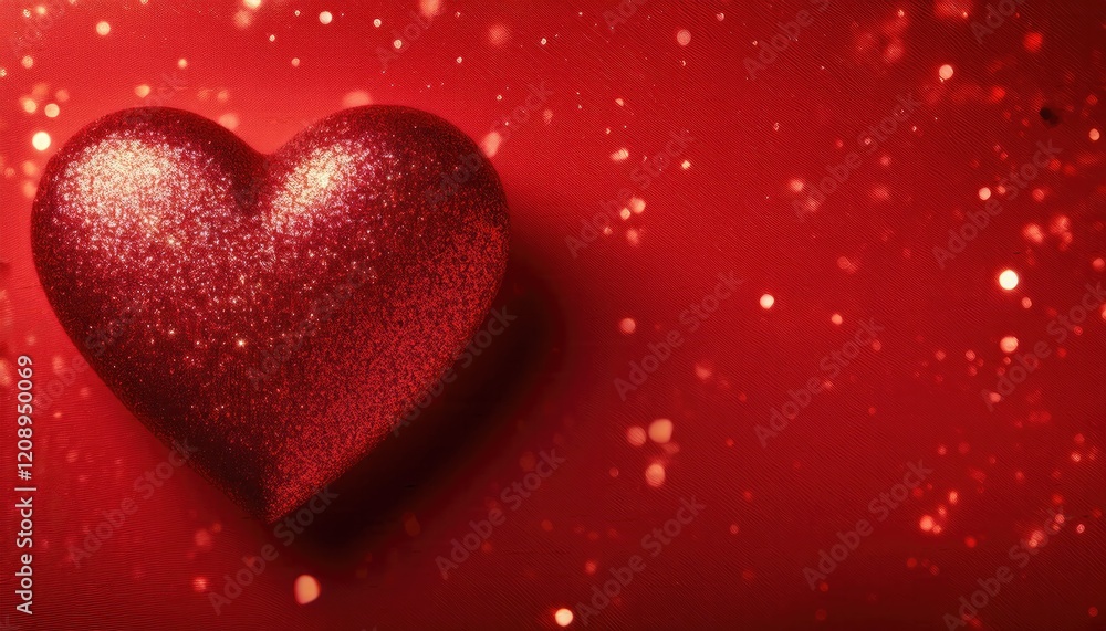 Obraz premium Valentine background with hearts, Glitter texture background 