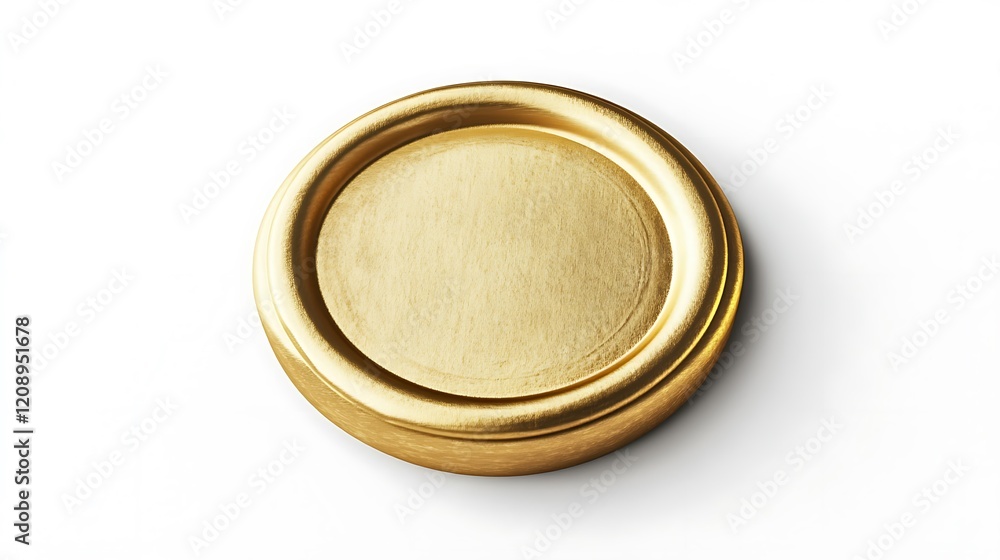 Golden Jar Lid: A Detailed Close-Up Golden Jar Lid: A Detailed Close-Up