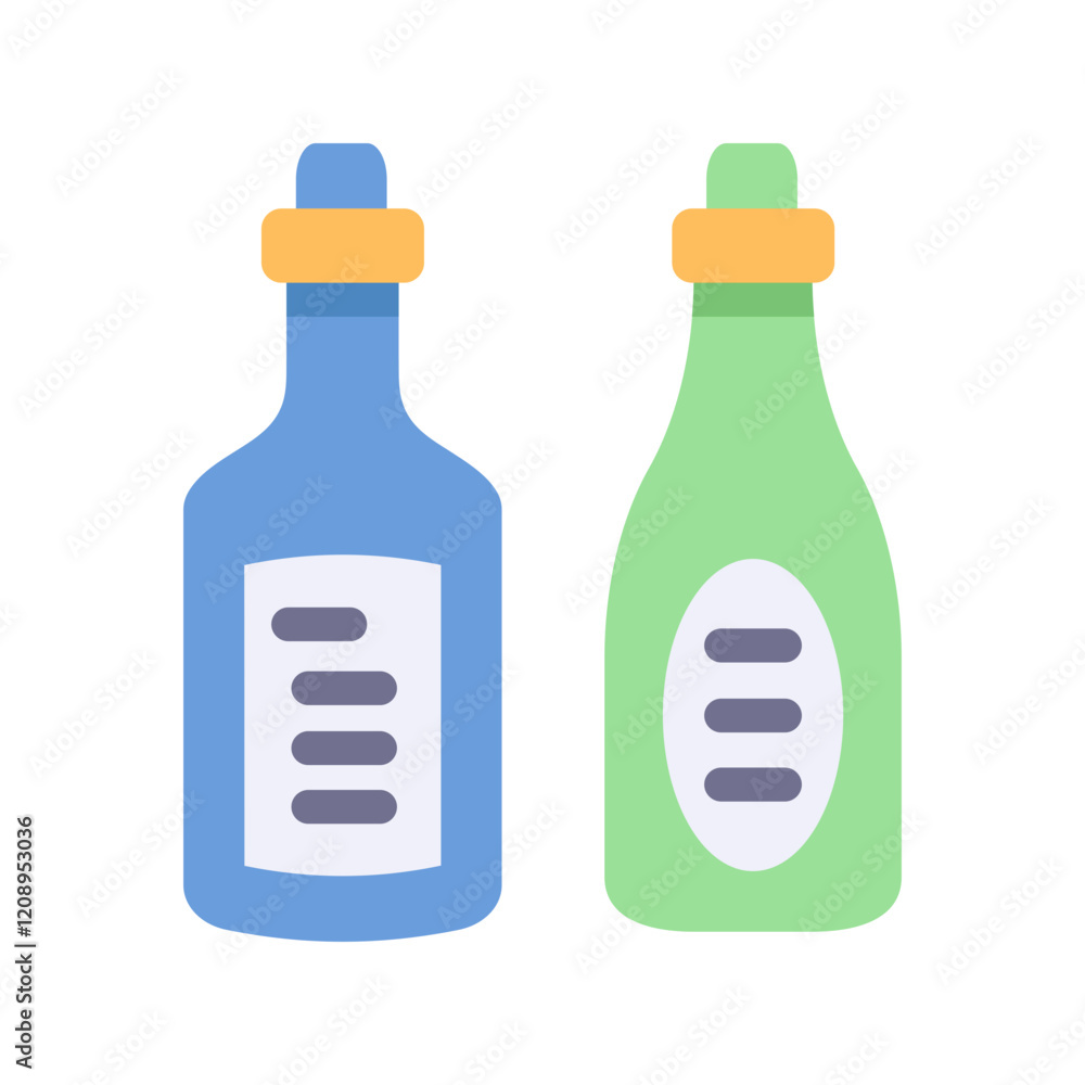 Fototapeta premium Drink Party Flat Style