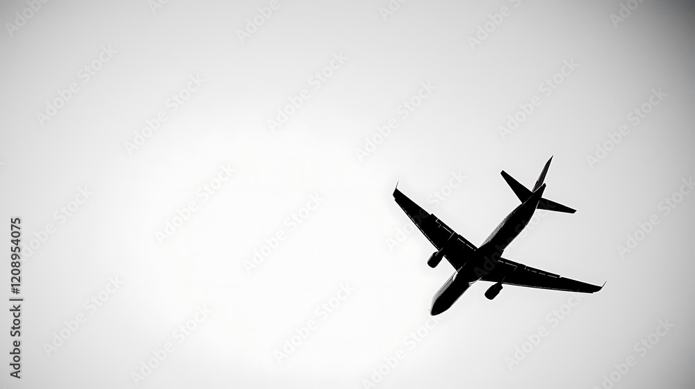 A wide-body airplane soaring through the air, captured mid-flight on a plain white background with clear details of the fuselage and wings A wide-body airplane soaring through the air, captured mid-flight on a plain white background with clear details of the fuselage and wings