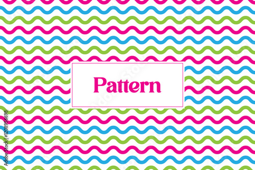 Wave pattern, colorful wave pattern, cute background. Wave design for fashion, texture, fabric, wrapping, decoration