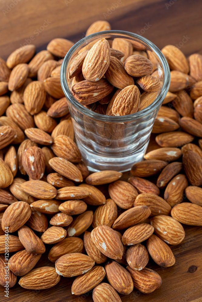 almonds on a table almonds on a table