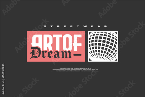 urban tshirt streetwear fashion design vector suitable for printing