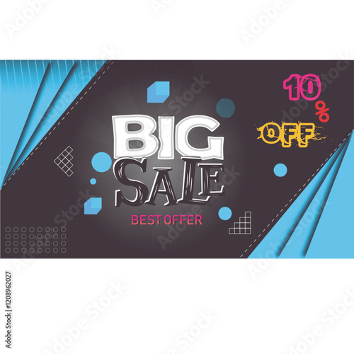 Colorful Big Sale Promotional Banner – Off Discount Ad Design