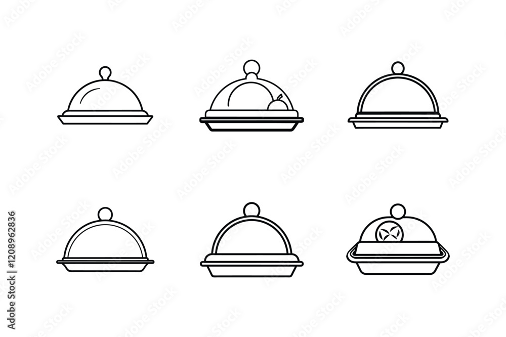 food tray icon line art vector illustration food tray icon line art vector illustration