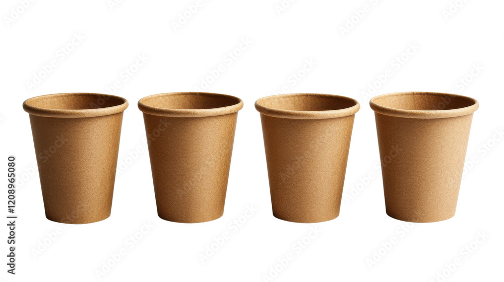 Set of plastic coffee cups isolated on white background Set of plastic coffee cups isolated on white background