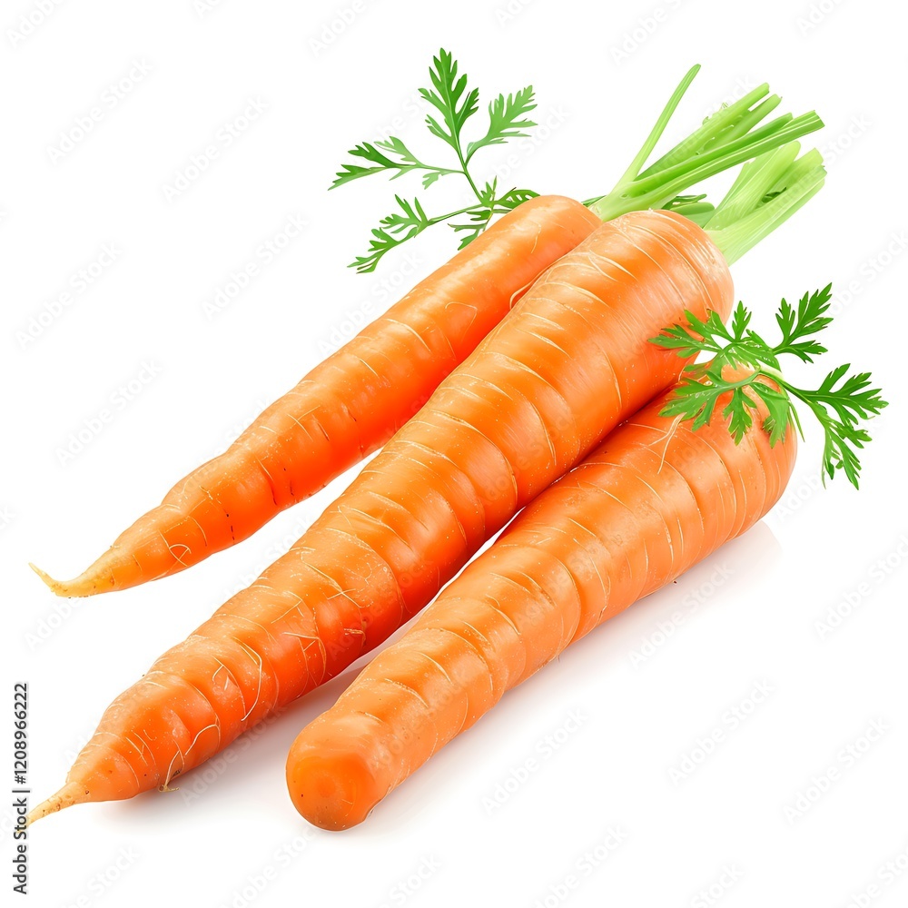 Fresh carrots on white background Fresh carrots on white background