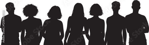 silhouettes of people