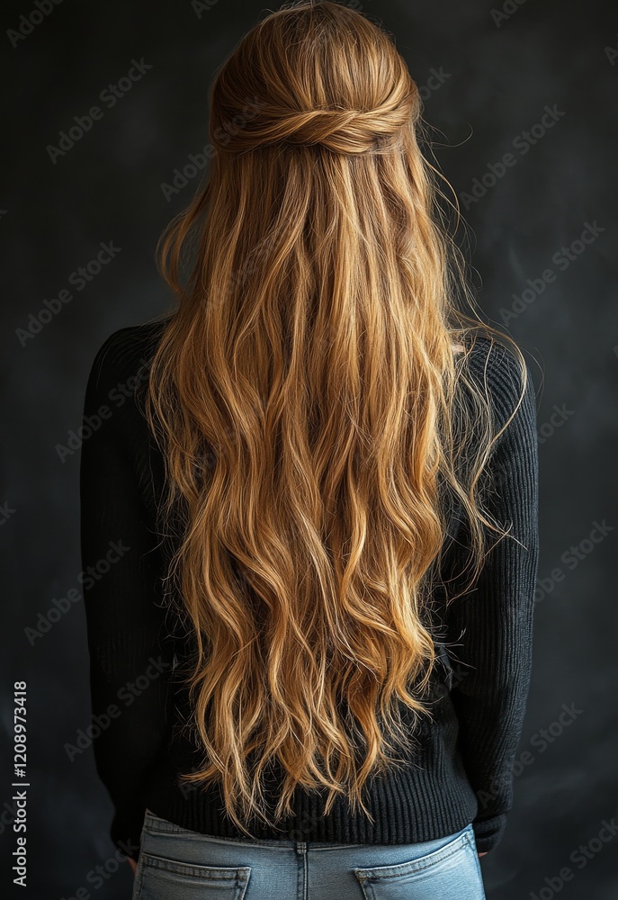 A girl with beautiful very long brown hair with cascading tresses. A girl with beautiful very long brown hair with cascading tresses.