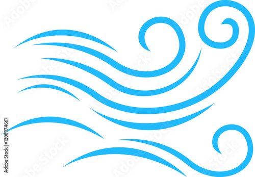 Blow Gusts Cold wind air illustration