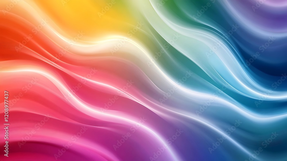Abstract Colorful Waves Flowing Seamlessly Across Background Abstract Colorful Waves Flowing Seamlessly Across Background